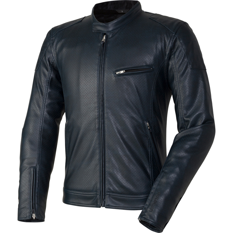 シンセティックパンチレザーライダースジャケット