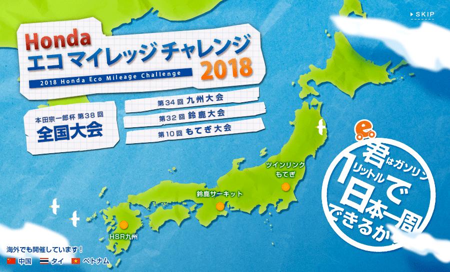 Honda エコ マイレッジ チャレンジ 2018 in HSR 九州 サーキットコース