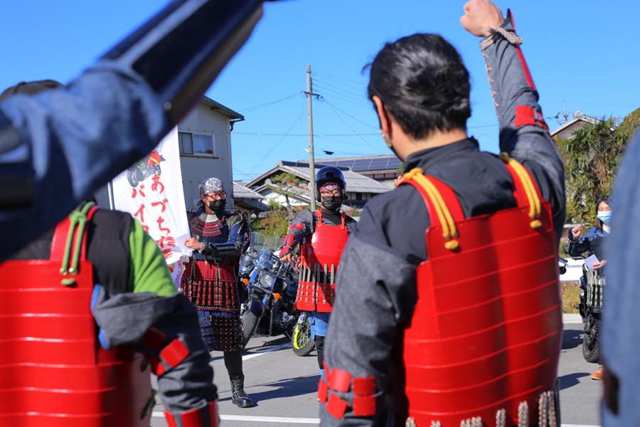 第2回あづち信長バイク武者行列